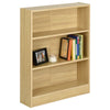 Hartleys 3 Tier Oak Effect Wooden Freestanding Bookcase Bookshelf Storage Unit