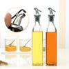4x 500ml Clear Cruet Glass Oil Vinegar Bottles Spouts Drizzler Pourers Dispenser