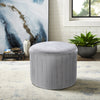 Velvet Fabric Footstool Round Pouffe Stools Dressing Table Vanity Stool Chair