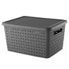 75L Extra Large Storage Container Box Plastic Rattan Bin Home Bedroom Bathroom