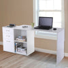 Computer Desk Table Workstation L Shape Drawer Shelf File Cabinet Home Office