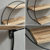 Rustic Wooden Floating Shelves Industrial Metal Wall Shelf Rack Storage Display
