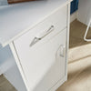 White Black Oak Desk 1 Drawer 1 Door Compact Computer Workstation Home Office