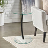 Sofa Side Table Glass Coffee Snack Coffee Desk Laptop Stand End for Living Room