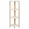 Corner Shelf 4 Tier Bamboo Bathroom Storage Shelves Organizer Rack Display Unit