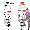 Home Anti-Slip Folding Steps Ladder 1/2/3/4 Step Safety Ladders Stool Rubber Mat