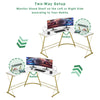 L-shaped Computer Desk White Corner Table Workstation Home Office Furniture Top