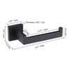 Wall Mounted Matt Black Bathroom Square Toilet Roll Paper Holder Rack Accessory