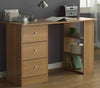 Home Malibu 3 Drawer Office Desk - Oak Effect