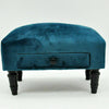 Deluxe Ottoman Footstool With Drawer Hand Made Lounge Padded Foot Stool Velvet
