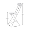 2/4 Chairs Round Bistro Set Outdoor Garden Table & Chair with Backrest White UK