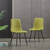 2 4 Velvet Dining Chairs Set Padded Soft Seat With Metal Legs Kitchen Home Chair