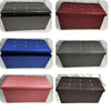 storage box Foldable ottoman heavy duty faux leather Pouffe foot stool toy box
