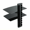 2 Tiers Floating Media Shelves Shelf For DVD TV BOX TV AV Wall Mounted Shelving