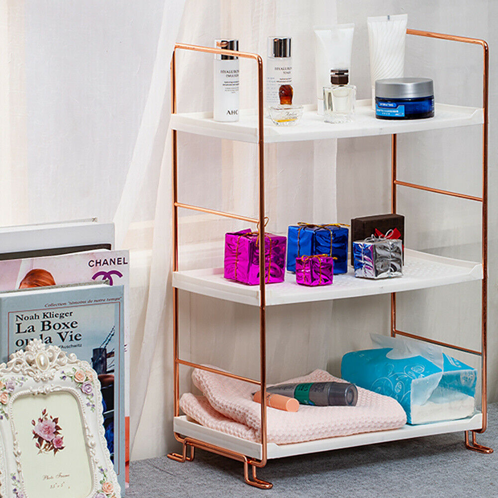 Kitchen Bathroom Storage Unit 2/3 Tier Free Standing Shelf Rack Holder Bookcase