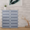 Mondeer 12 Cube Plastic Shoe Boxes Durable Storage Cabinet Organize Shelf Black