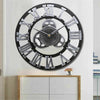 60CM LARGE WALL CLOCK OUTDOOR GARDEN BIG ROMAN NUMERALS GIANT OPEN FACE METAL PT
