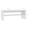 Coffee Table Chipboard Open Storage Shelf Home Side Table White
