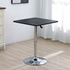 Bar Table Side Breakfast Table Adjustable Chrome 360 Swivel Bistro Black/White