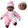 16" Ethnic Baby Doll Soft Newborn African Black Dark Skin Doll Sleeping Eyes