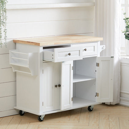 Kitchen Storage Cart Trolley Wine Drawer Cabinet Sideboard Cupboard On Wheels