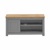 TAD | Lisbon Grey & Oak 99cm Small TV Unit Cabinet Stand Media 1 Door 2 Shelf