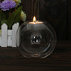 6-36x Clear Glass Ball Fillable Bauble Hanging/Table LED Candle Tea Light Holder