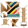 Bookcase 9-Shelf Stand Display Cases Bookshelf Shelving Wood Shelves Tree Shape