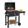 Portable Charcoal BBQ Garden Barbeque Trolley Stainless Steel Grill Stove Cart