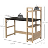 Modern Work Desk with 3 Tier Storage Shelves Home Office Study Workstation