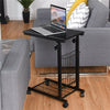 Over the Bed Side Table Wheels Hospital Overbed Rolling Tray Adjustable Bedside