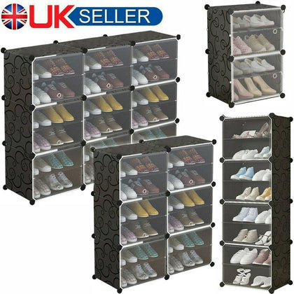 4 6 9 Drawer Shoe Cabinet Storage Cupboard Footwear Stand Rack Cabinet Cube Box