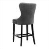 Kitchen Breakfast Bar Stool Velvet Padded Button Back Barstool Counter Chair