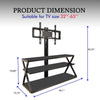 TV Stand Modern Glass Unit up to 65" inch HD LCD LED Curved TVs W/ Glass Shelves