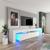 200cm TV Stand Unit Sideboard Cabinet - Matt Body & High Gloss Fronts Doors LED