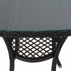 Outsunny 3PC Rattan Furniture Bistro Set Garden Chair Table Patio Outdoor Wicker