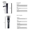 Countertop Basin Set Tempered Glass Wash Bowl Waste Tap Under Sink Unit Cabinet