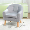 Children Sofa Couch Sturdy Armrest Seat Baby sofa Armchair Toddler Cushion Gray