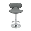 2x Breakfast Bar Stool PU Faux Leather Swivel Kitchen Metal Base Chair Gas Lift