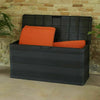 Storage Cushion Box Garden Outdoor Indoor 280L Chest Plastic Furniture BLACK