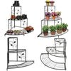 3 Tier Iron Outdoor Plant Pot Stand Flower Display Shelf Rack Home Garden Indoor