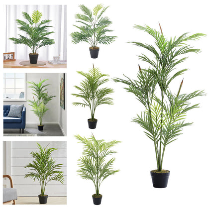 Large Artificial Palm Tree Tropical Fake Realistic Potted Plant Indoor Outdoor