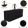 600D Waterproof Outdoor Garden Patio Furniture Cushion Cover Storage Bag Black