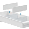 Mondeer 2 Tiers Under Sink Storage Shelf Organizer Rack 4 Hooks and 2 Cups White