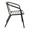 Aluminium Chrome Bistro Table Square Round Stacking Chair Cafe Outdoor Furniture