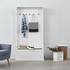 Hallway Wardrobe Coat Rack Storage Unit Bench Entryway Hooks Cabinet Furniture .