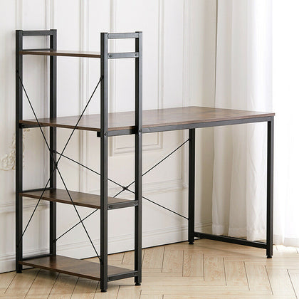 Computer Desk Study Working Table With Shelf Bookshelf Home Office Workstation