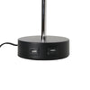 Table Lamp Bedside Fabric Shade Night Light with Dual USB Charging Ports UK Plug
