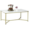 Modern Rectangular Coffee Tea Table with Metal LegsLiving Room Office Furniture