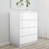 Chest Of Drawers White Black Bedroom Furniture Tall Wide Storage bedside cabinet